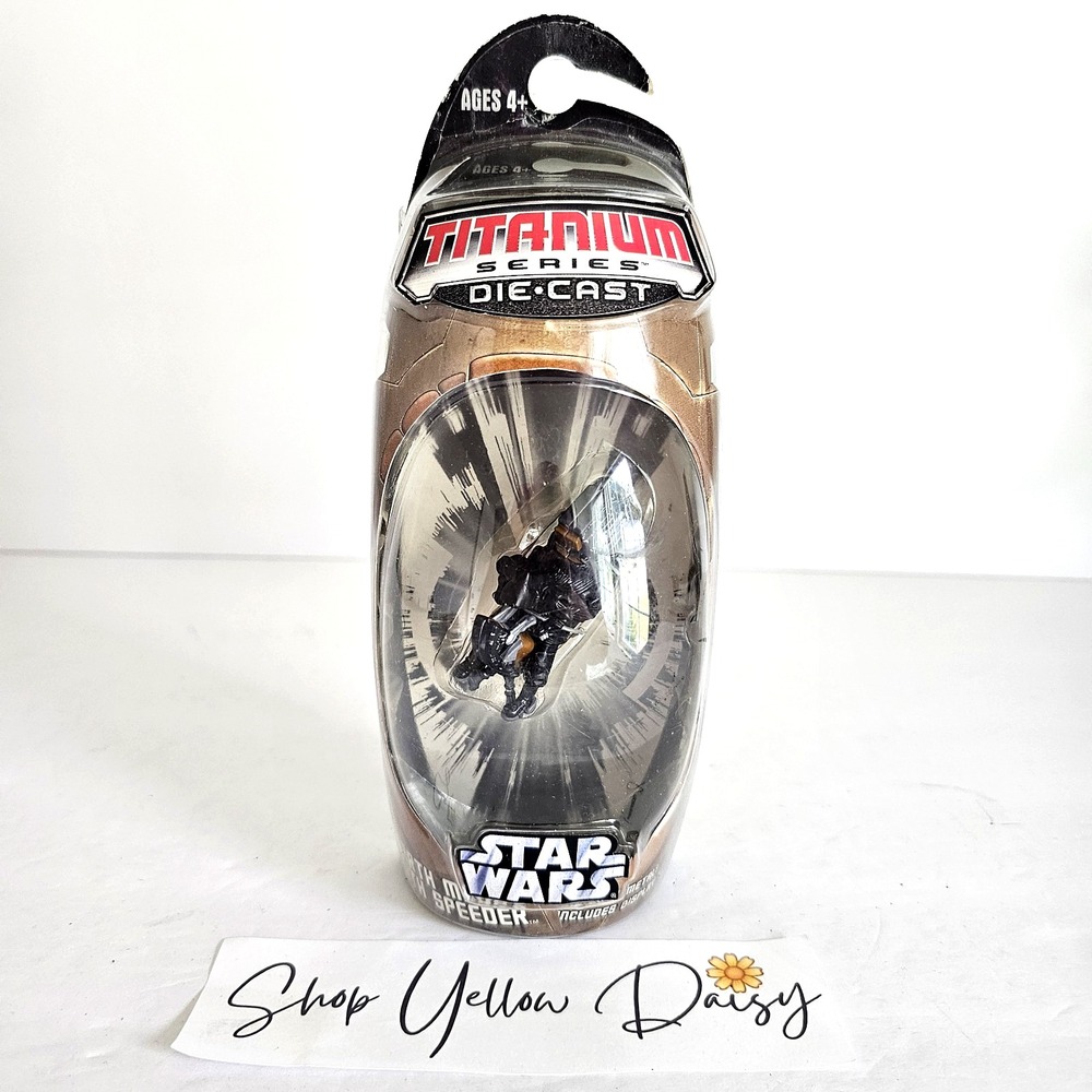 2006 Star Wars Hasbro Titanium Series Darth Maul Sith Speeder Die Cast Metal NEW